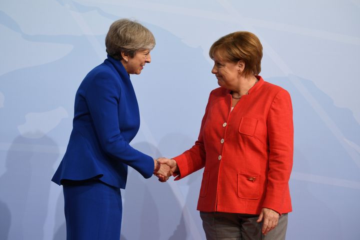 Merkel and May meeting earlier this month at the G20 summit.