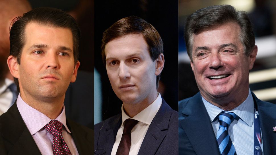 Donald Trump Jr., Jared Kushner, Paul Manafort (left to right)