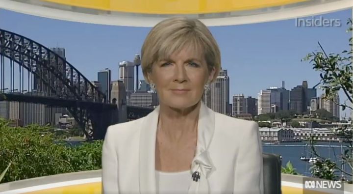 Australian Foreign Minister Julie Bishop said she'd be "taken aback" if Donald Trump commented on her physical shape.