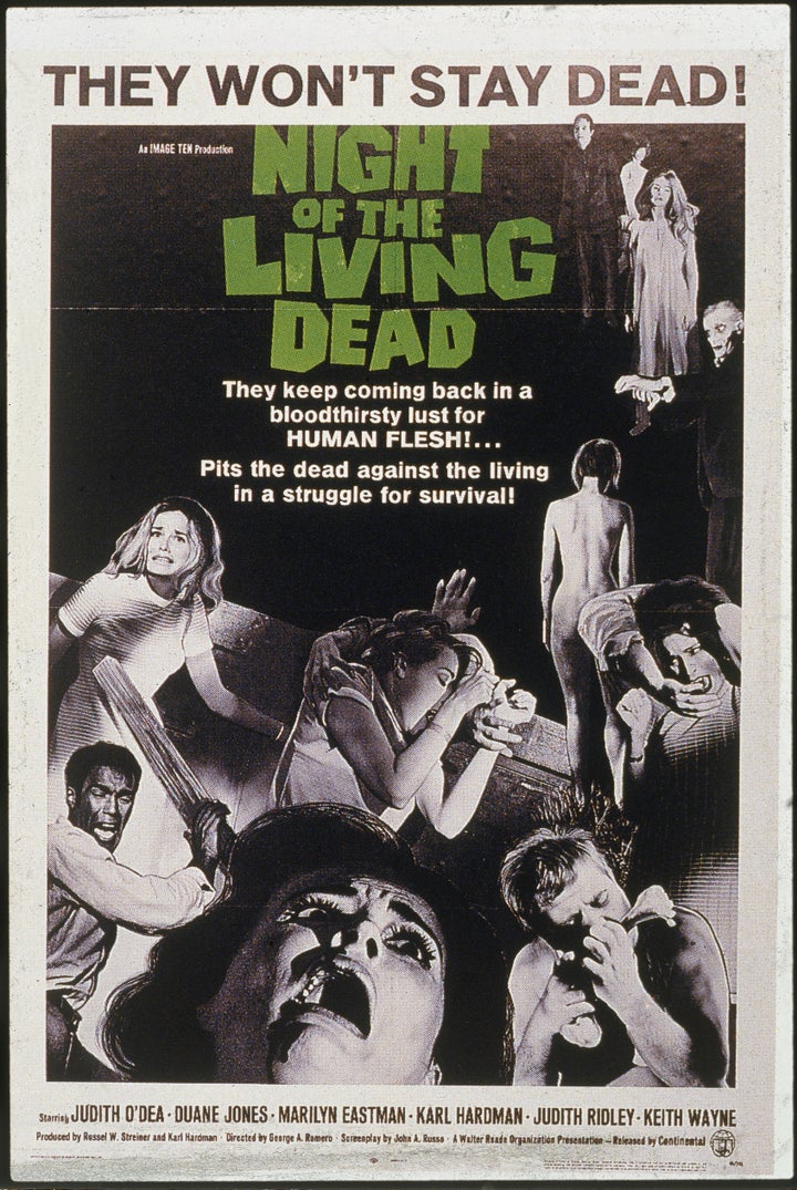 A movie posted for "Night of the Living Dead."