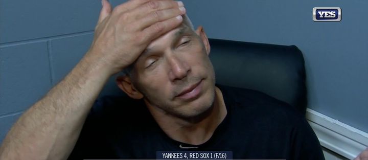 Yankees Manager Joe Girardi after Saturday’s 16-inning, 5:50 minute death march against the Red Sox.