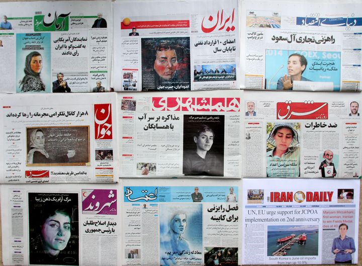 Some of the Iranian press paid tribute to the Fields medal prize winner by using photographs of her without a hijab following her death 