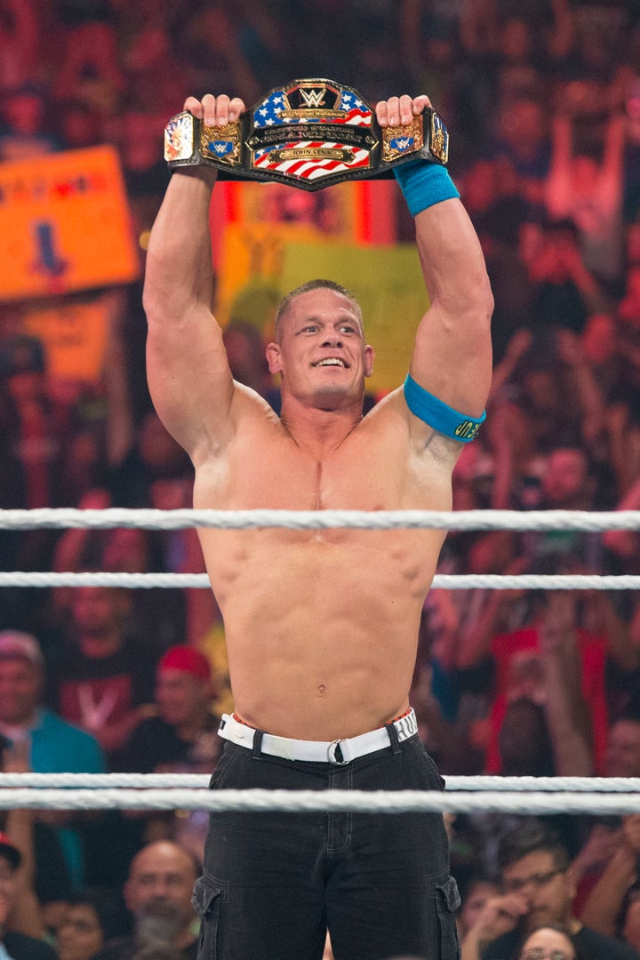 “I have a lot of surface area to cover," Cena said of his shaving habits. 