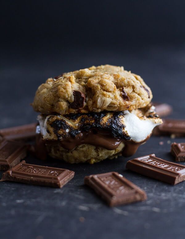 Oatmeal Chocolate Chip Graham Cracker Cookie S'more