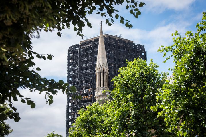 Grenfell tower in North Kensington