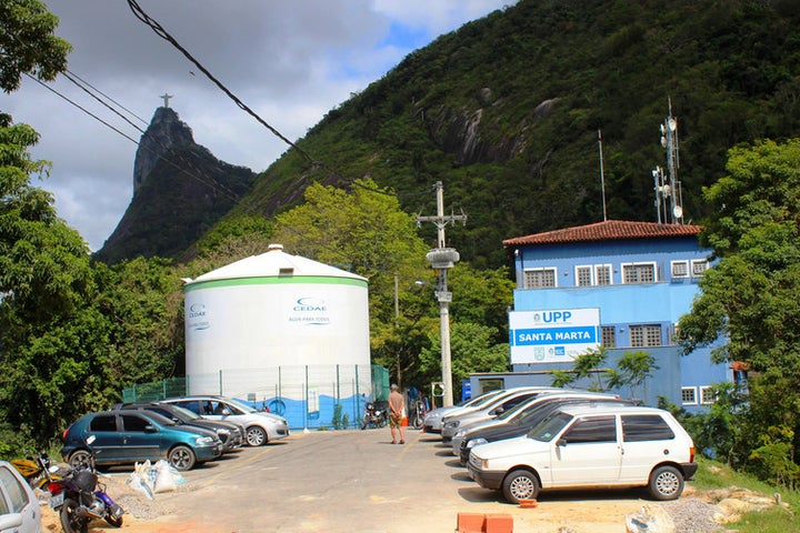  A Police Pacification Unit in Santa Marta favela in Rio de Janeiro, in 2013. 