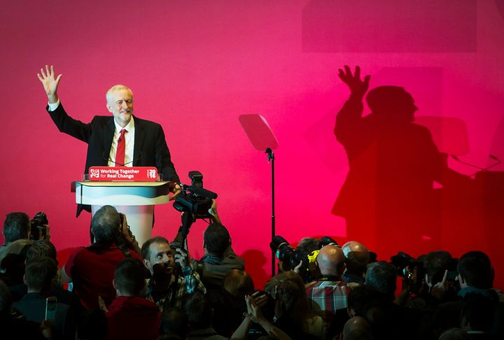 Jeremy Corbyn at the 2016 Labour conference in Liverpool.