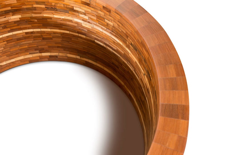 Mosaic made of Thousands of pieces of Reclaimed wood