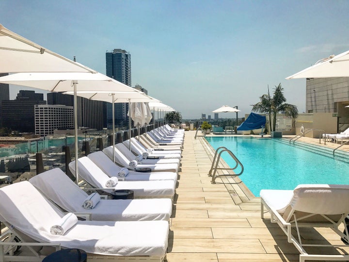 Rooftop Pool at the Waldorf Astoria Beverly Hills.