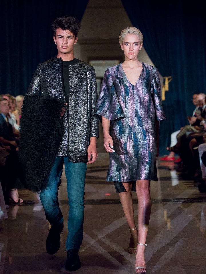 <p>André Leon Talley Presents: Fluid Fashion ’18. Look #5 AUDRA and Agnes Hamerlik</p>