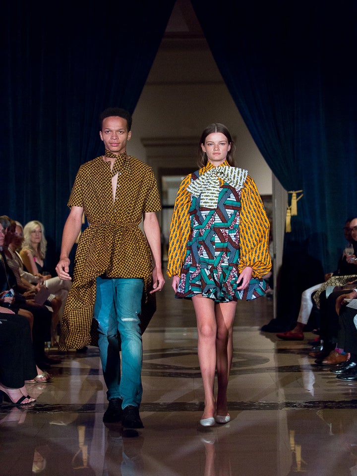 <p>André Leon Talley Presents: Fluid Fashion ’18. Look #11 Demestik by Reuben Reuel</p>