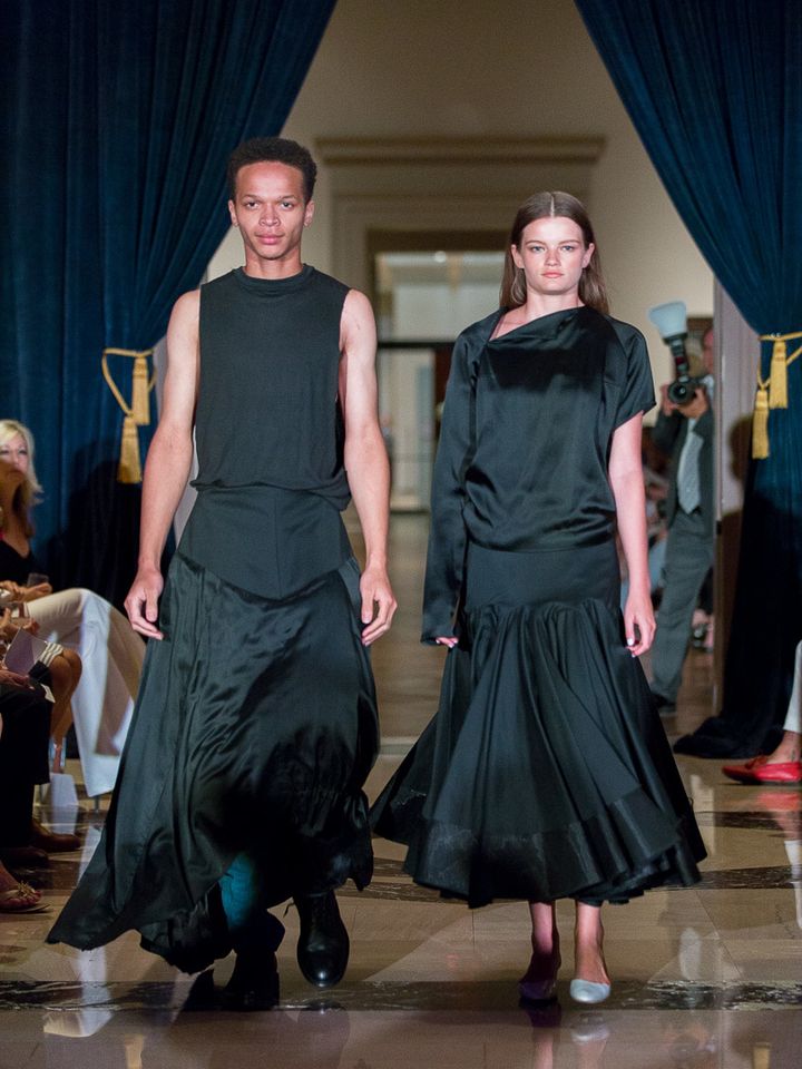 André Leon Talley Presents: Fluid Fashion ’18. Look #16 Agnes Hamerlik