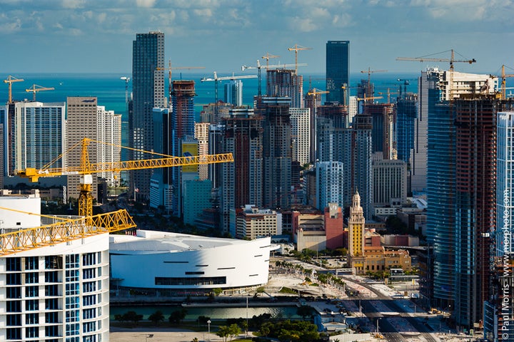 <p>Downtown skyline littered with cranes</p>