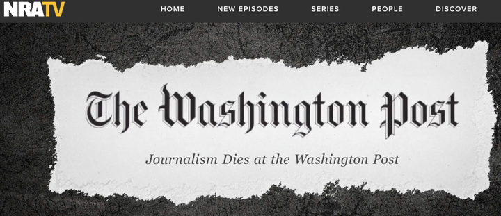 The NRA video twisted The Washington Post's striking slogan.