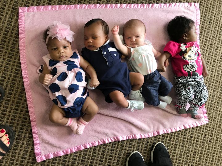 From left to right: Karlee J. Scott, Thomas P. Sanders, Elizabeth Bush, and Ka’mauria J. Thomas who were born in late April or early May. As more hospitals close, rural women are losing access to essential services, particularly when it comes to maternity care.