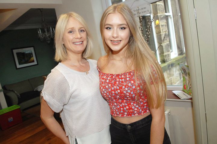 Phoebe Tyrell with her mum Laura.
