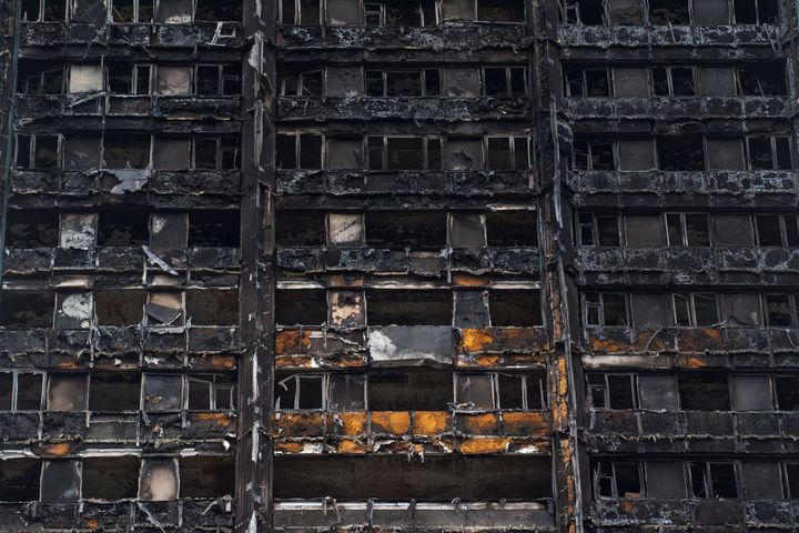 Debris is falling from Grenfell Tower