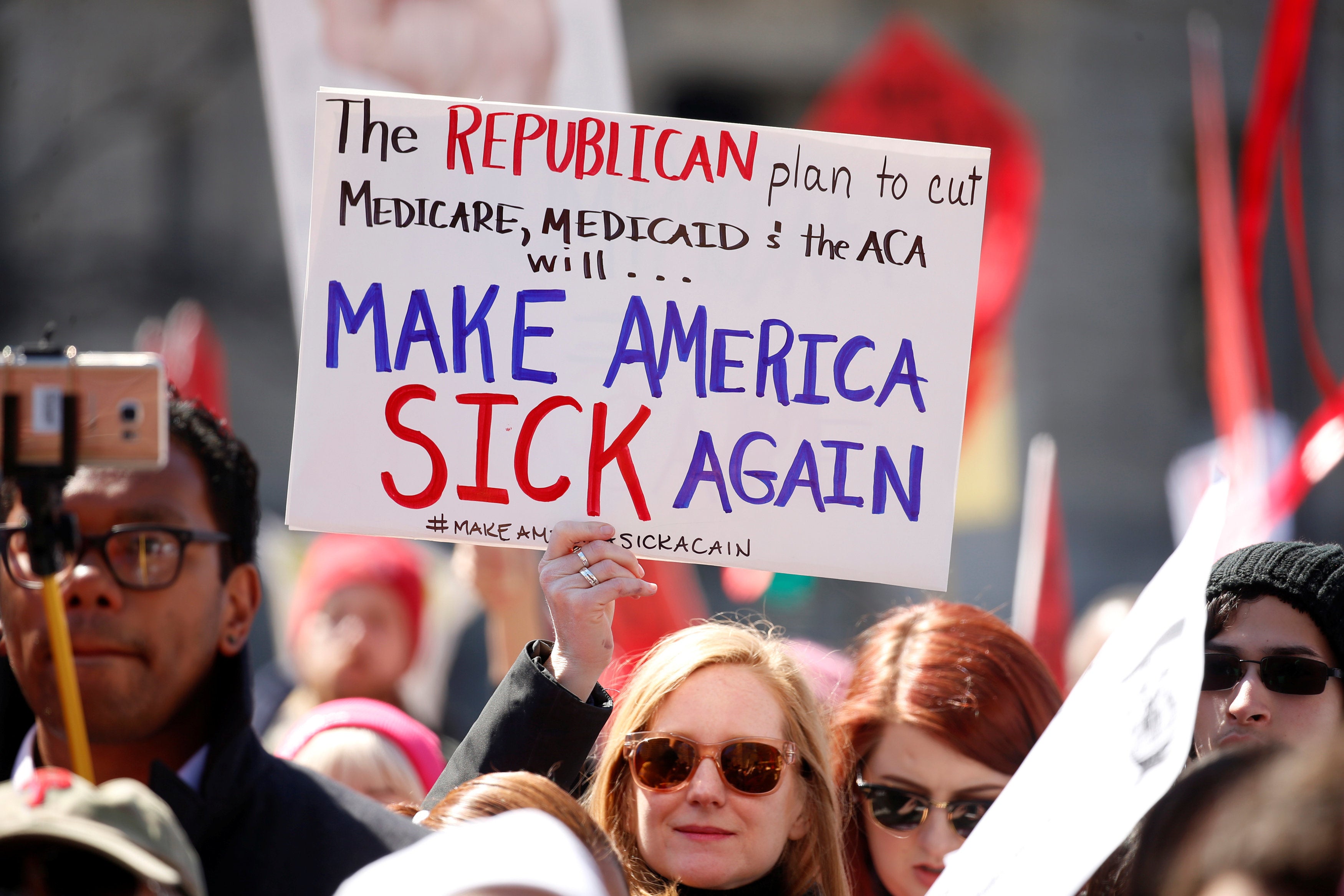 protesting trump for obamacare