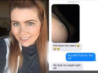 Mum convinces her daughter that her NIPPLE fell off when she fell