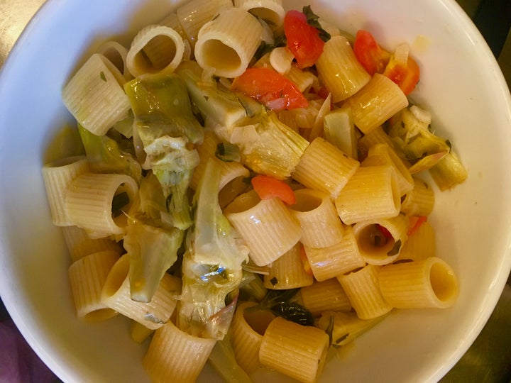 <p>Finished with a drizzle of fresh olive oil, and it’s ready to eat</p>