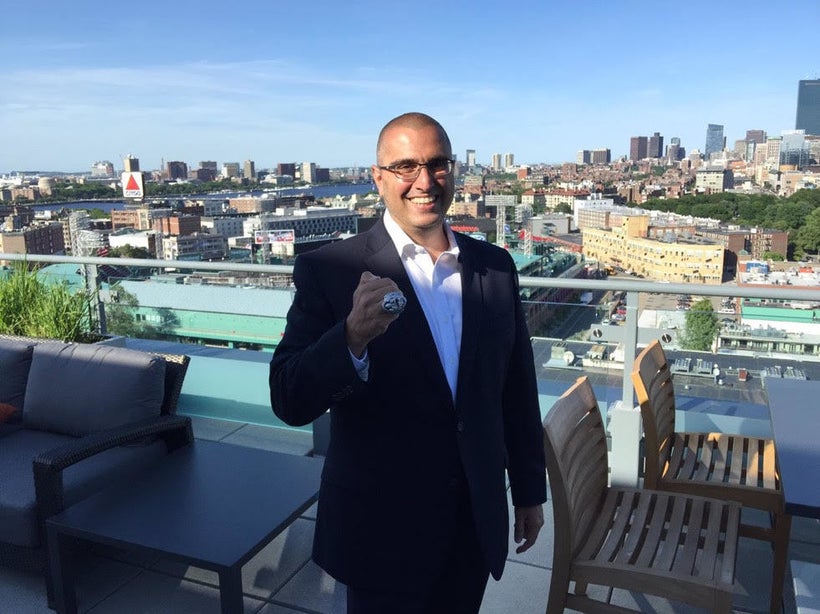 Vala Afshar, chief digital evangelist at Salesforce, with 2016-17 Patriots Super Bowl Ring