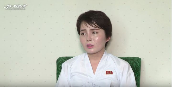 A woman resembling Lim Ji-hyun is seen here in a North Korean propaganda film. South Korean authorities are investigating why she might have returned to North Korea.