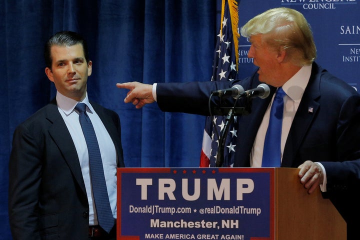 Donald Trump Jr. and President Donald Trump.