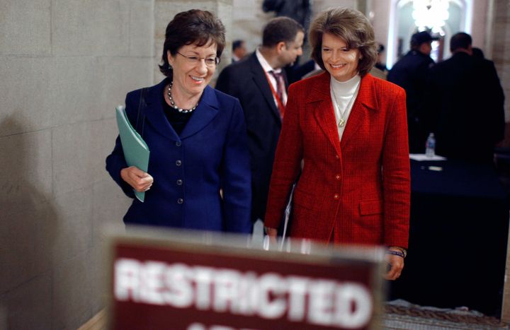 Sen. Susan Collins (R-Maine) and Sen. Lisa Murkowski (R-Alaska) in 2010.