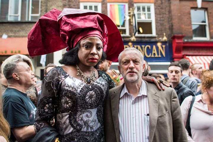 Labour leader Jeremy Corbyn joined members of London's LGBTI community, when they held a vigil in Soho for the victims of the Orlando nightclub shooting