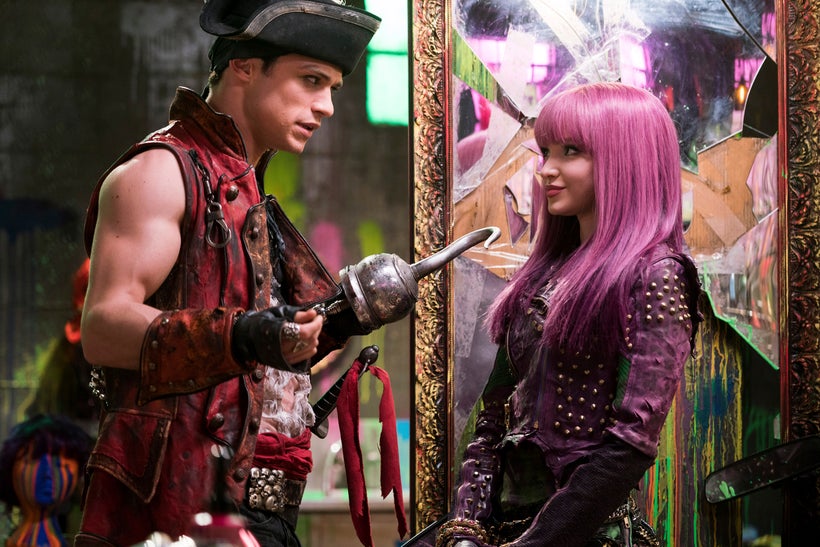 Dove Cameron’s Mal, right, faces a crisis of confidence and dyes her hair.