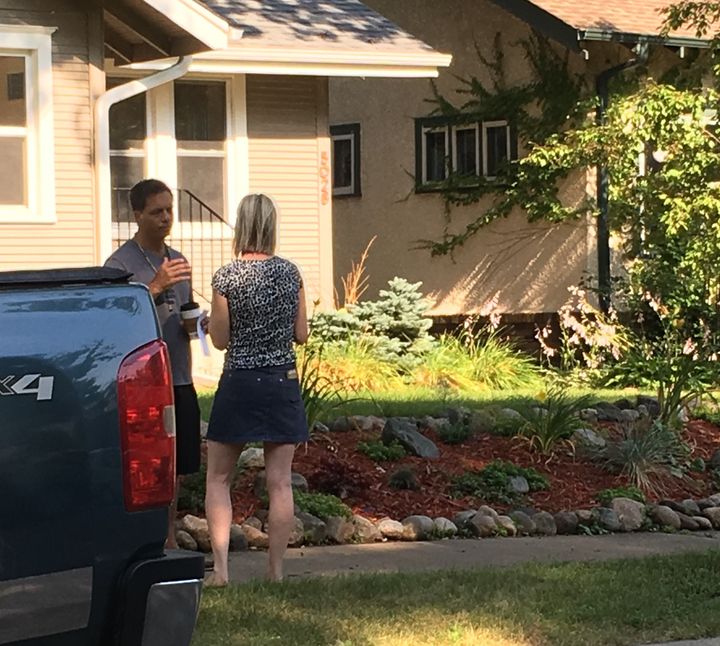 Don Damond spoke to neighbors and family members near his home on Wednesday.