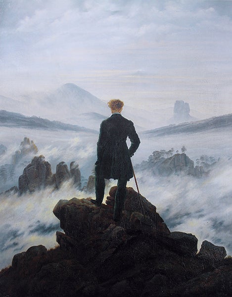 Caspar David Friedrich’s <em>Wanderer above the Sea of Fog, </em>1817