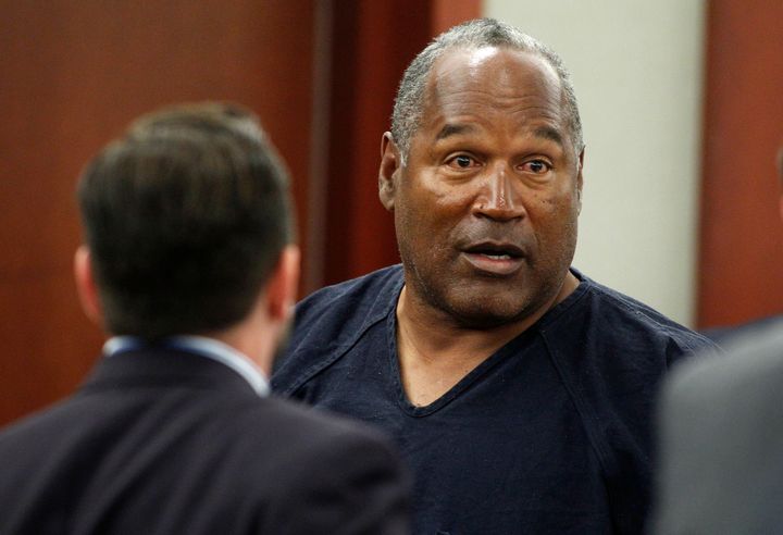O.J. Simpson, right, will face a parole board this week after serving nine years in prison for a botched attempt to steal mementos from his sports career at gunpoint.