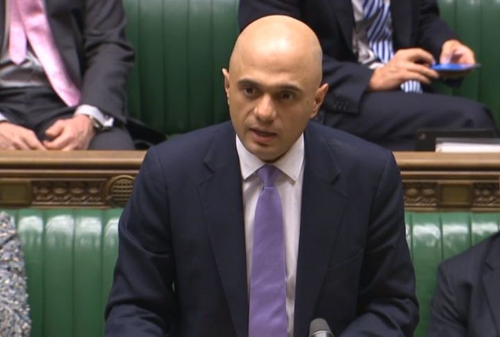 Sajid Javid in the House of Commons