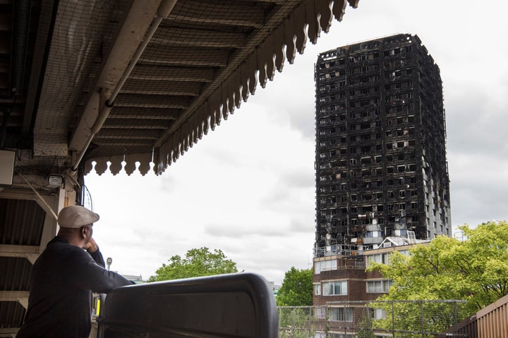 What remains of Grenfell Tower