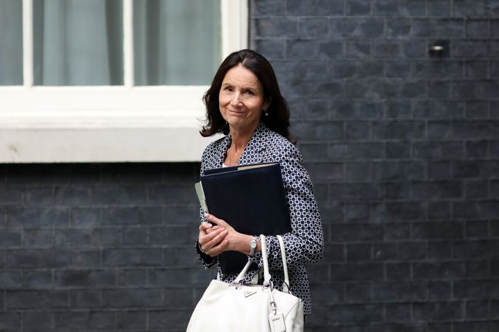 Carolyn Fairbairn, director general of the Confederation of British Industry (CBI), arrives in Downing Street for a business advisory group meeting