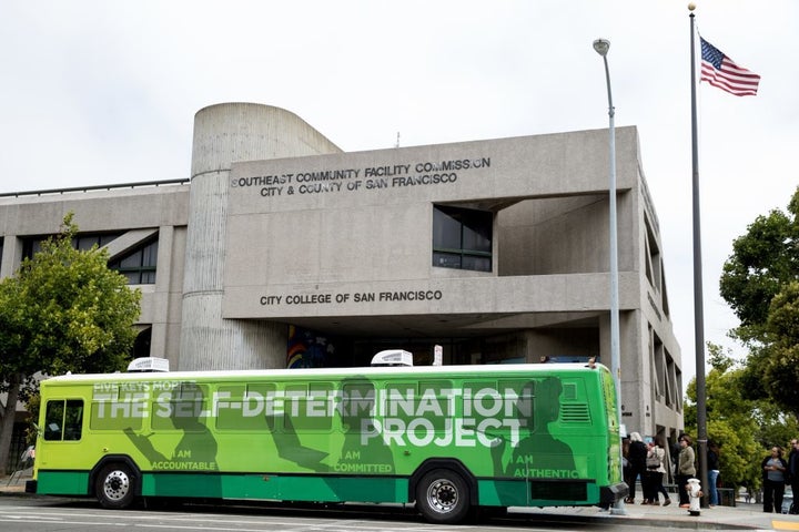 Five Keys' mobile classroom is a refurbished city bus.