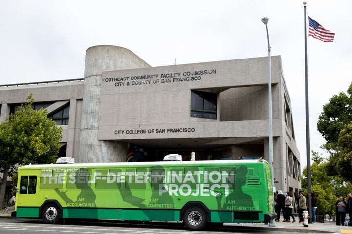 Five Keys' mobile classroom is a refurbished city bus.