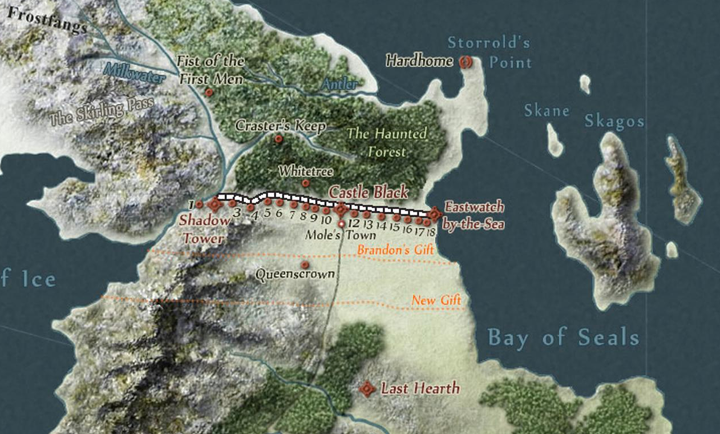 An image of Westeros from Quartermaester.info.