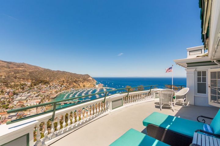  A view of Avalon Bay from the Grand Suite at the Mt. Ida, Catalina Island 
