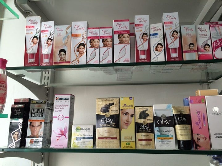 Various skin-lightening products are found across India and online, no prescription or restrictions required.