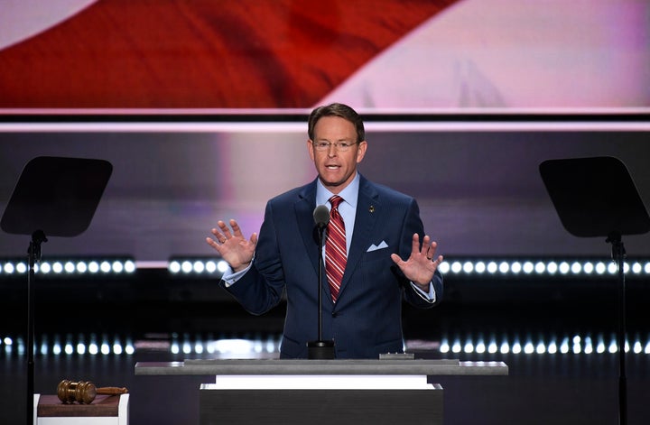 Tony Perkins of the Family Research Council speaks at the 2016 Republican National Convention.