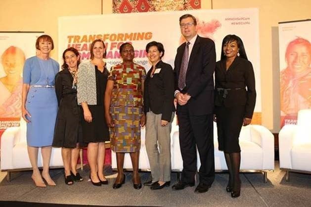 <p>Self-Care representatives and supporters at the Bayer, White Ribbon Alliance and Every Woman Every Child High-Level Political Forum event in NYC on July 14, 2017.</p>