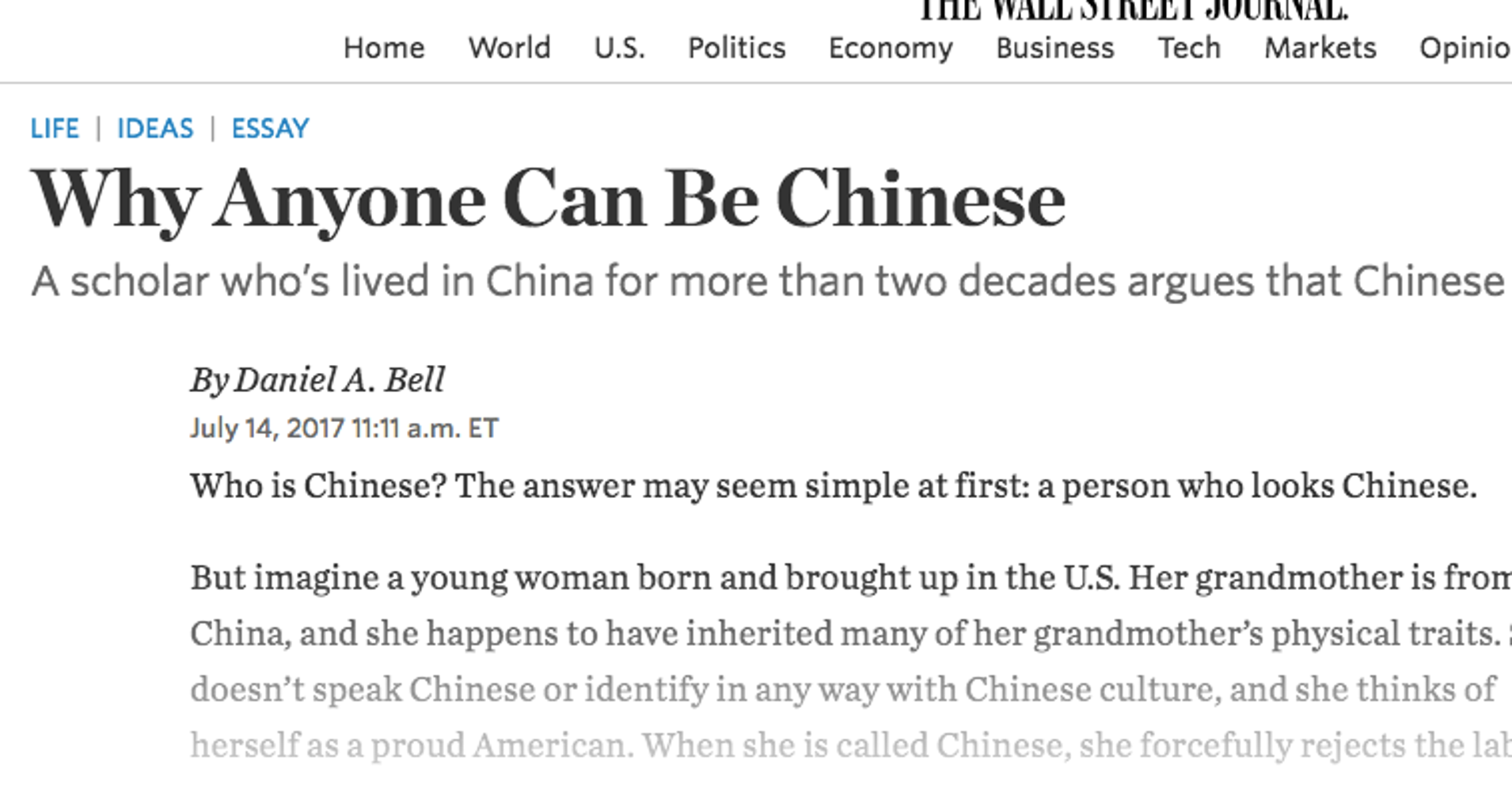Picture Book Analysis Essay A White China Scholar Said Anyone Can Be Chinese Hes Right Huffpost Importance Of Essay Writing also Example Essay Argumentative A White China Scholar Said Anyone Can Be Chinese Hes Right Hook In An Essay