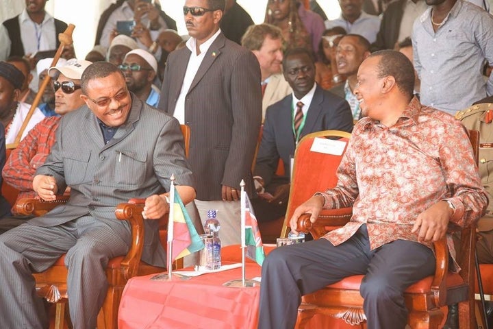 President Uhuru Kenyatta of Kenya and Prime Minister Hailemariam Desalegn of Ethiopia have a shared vision of turning this once violent and fragile region into a prosperous & peaceful area.  Moyale-07 Dec 2015. 