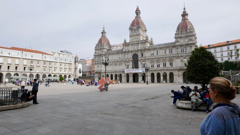 <strong>La Coruna, Spain: The square at city hall.</strong>