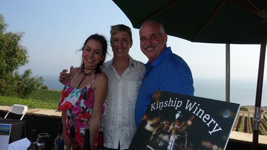 From left to right, The Kinship Winery team, Danielle Cipriano, Jon Anderson and founder Jess Knauft