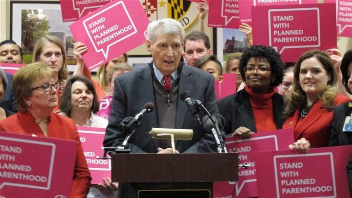 Maryland House Speaker Michael Busch speaks at a news conference in Annapolis in support of legislation to protect funding for Planned Parenthood. Democratic lawmakers in Maryland and other states enacted a record number of laws in 2017 to protect women’s access to affordable birth control and other reproductive health services.