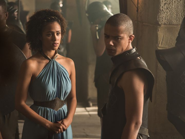 Missandei and Grey Worm in Season 5.