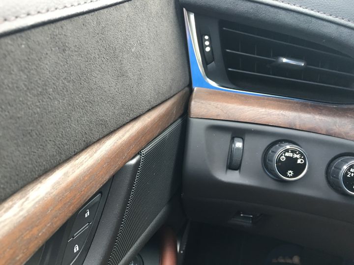 2017 Cadillac Escalade wood and suede interior treatment